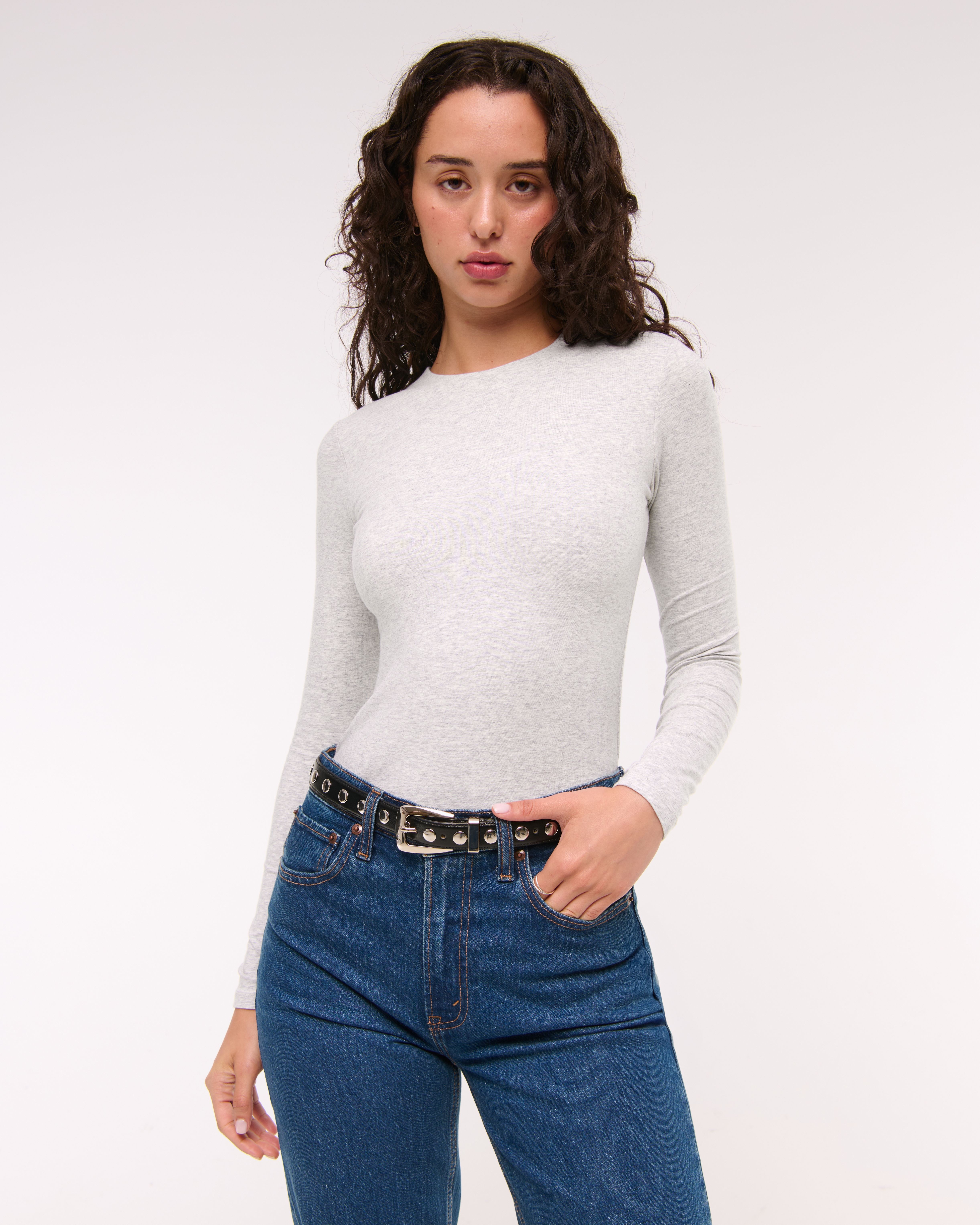 Women's Double-Lined Long-Sleeve Baby Tee | Women's Tops