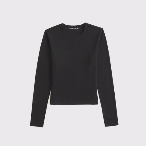 Женские футболки Abercrombie & Fitch Double-Lined Long-Sleeve Baby Tee
