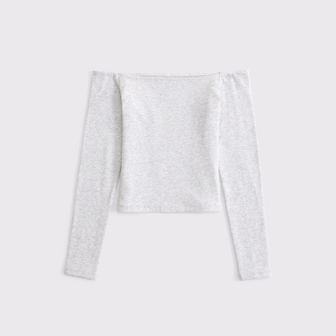 Женские топы Abercrombie & Fitch Cotton-Blend Seamless Fabric Off-The-Shoulder Top