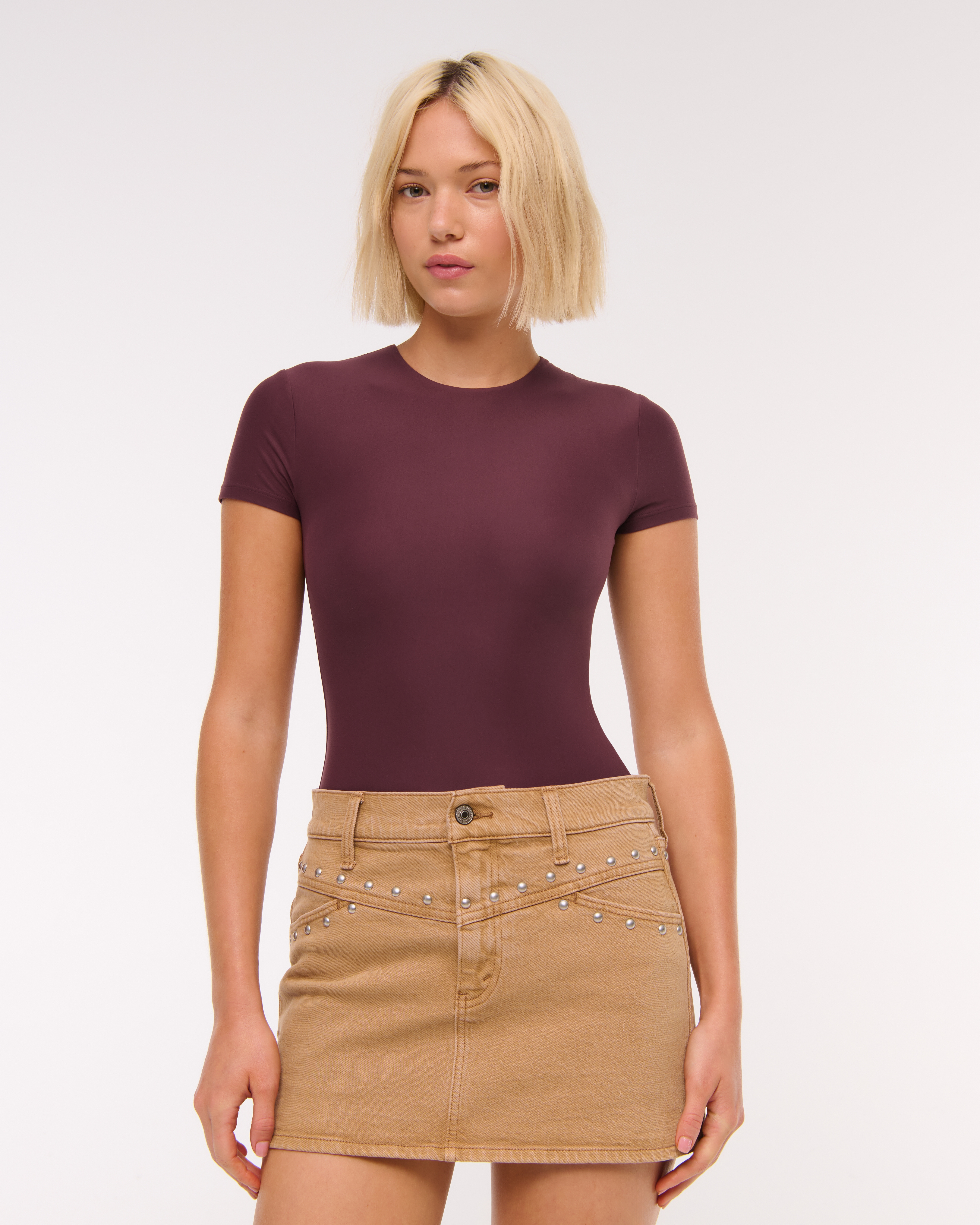 Abercrombie & Fitch Soft Matte Seamless Tee Bodysuit