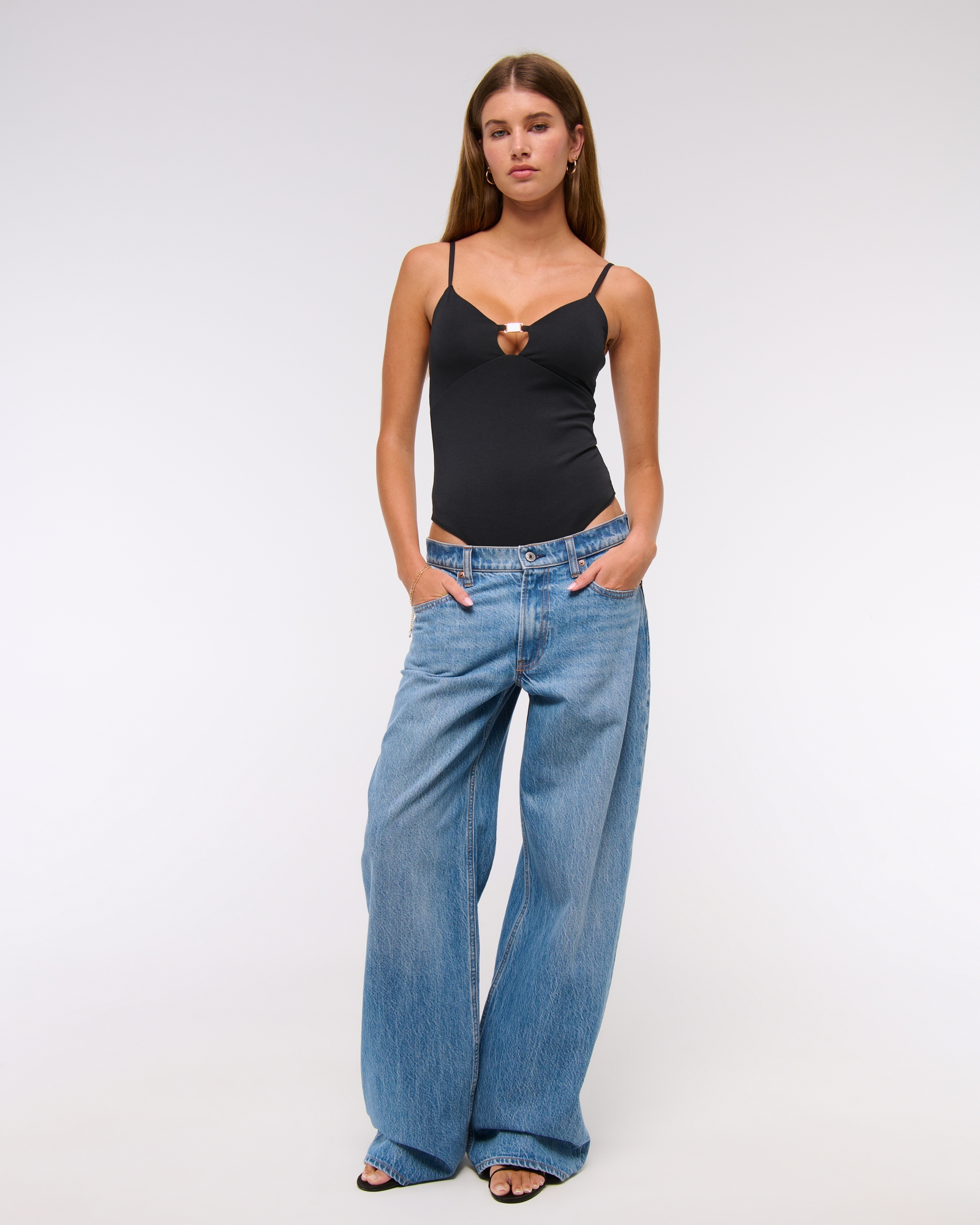 Bra-Free Hardware Cutout Bodysuit