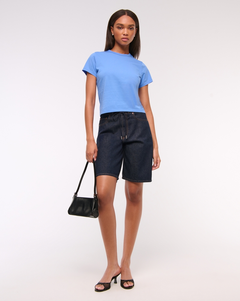 Essential Polished Body-Skimming Tee