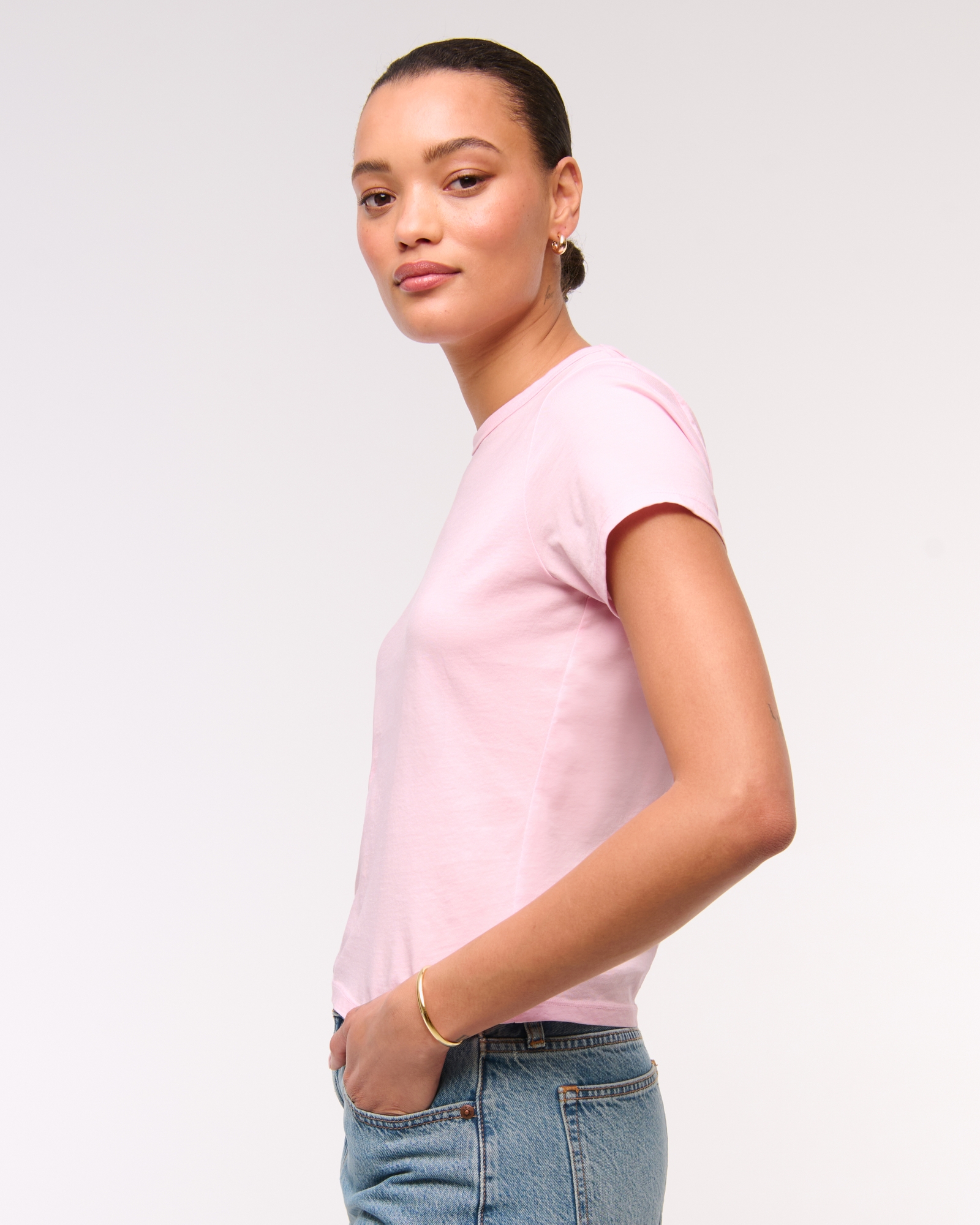 Essential Polished Body-Skimming Tee