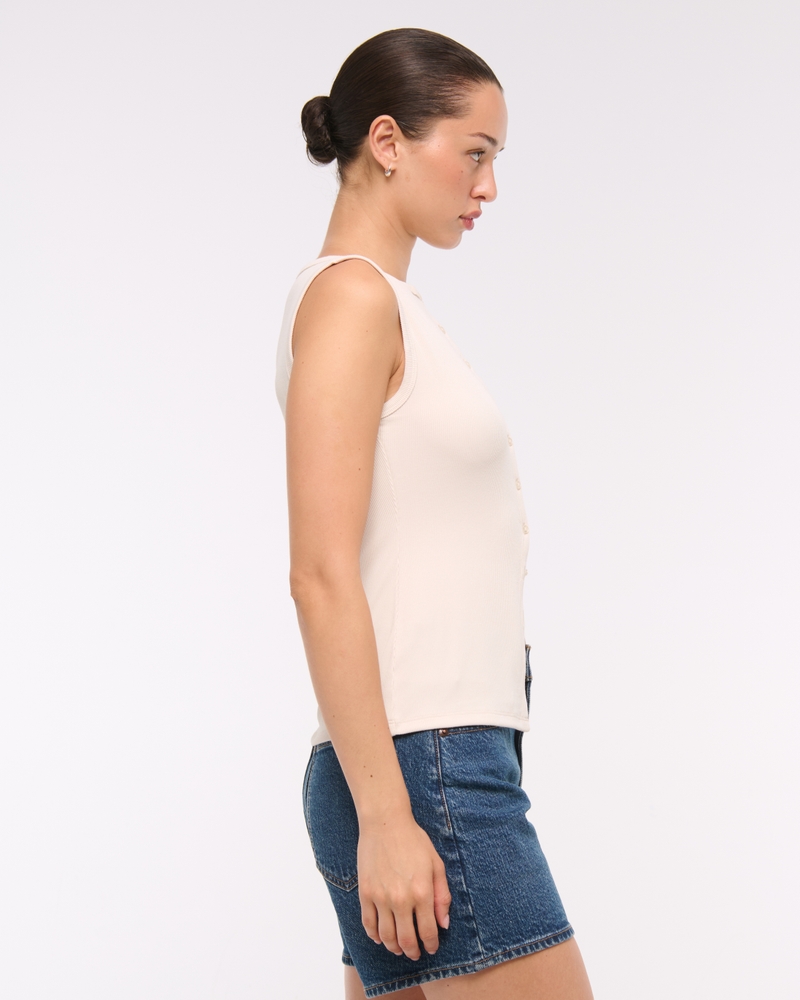 Slash Button-Through Top