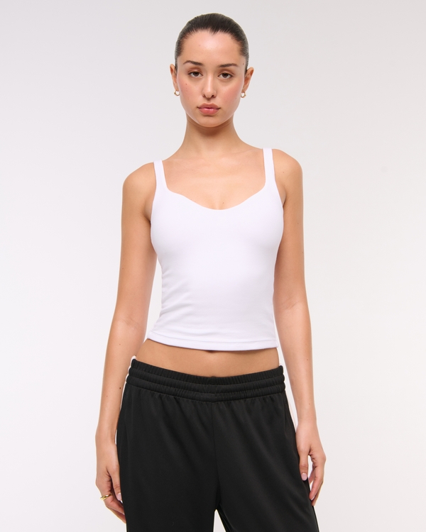 Bra-Free Seamless Sweetheart Tank, White view 1