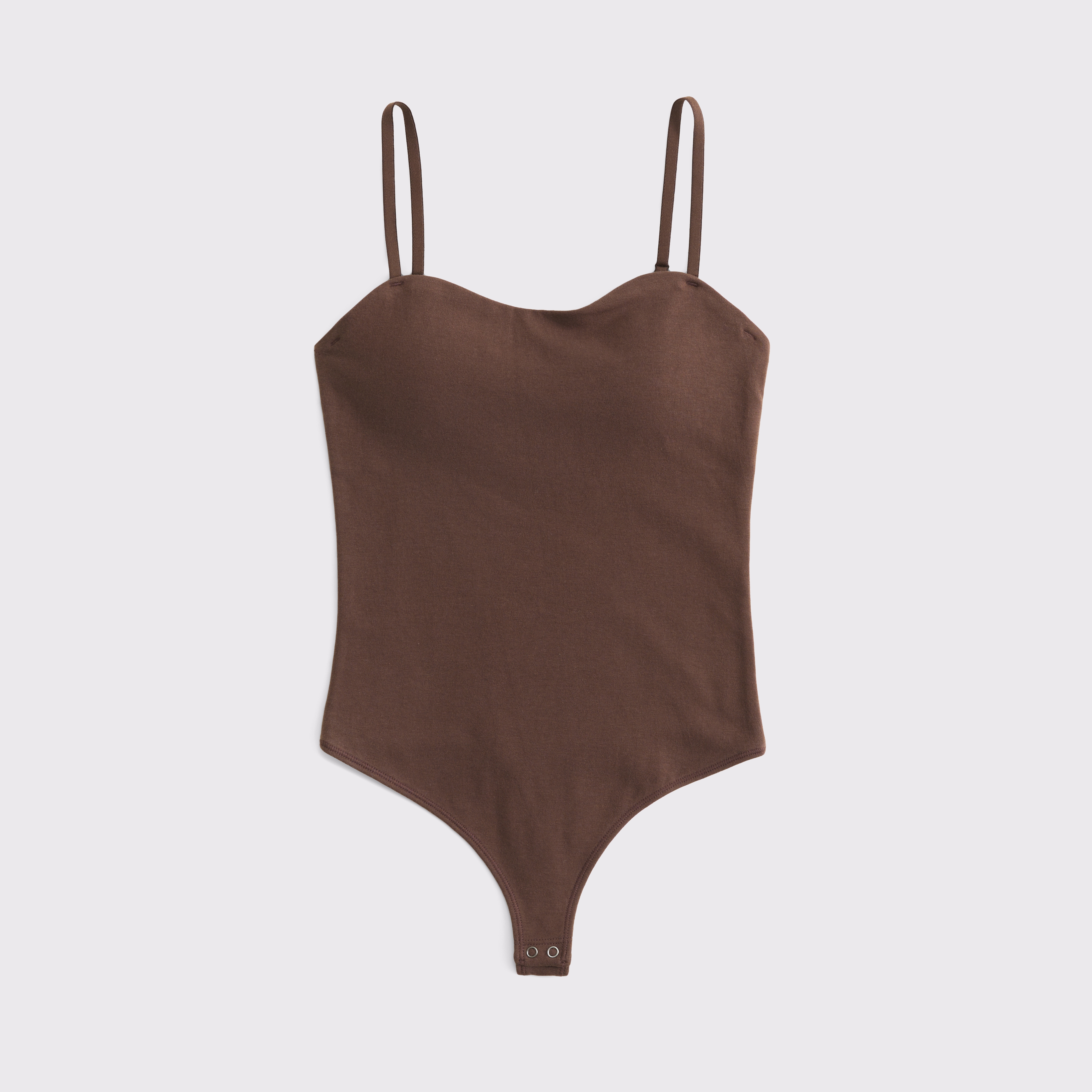 Abercrombie & Fitch Bra-free Sweetheart Bodysuit In Brown