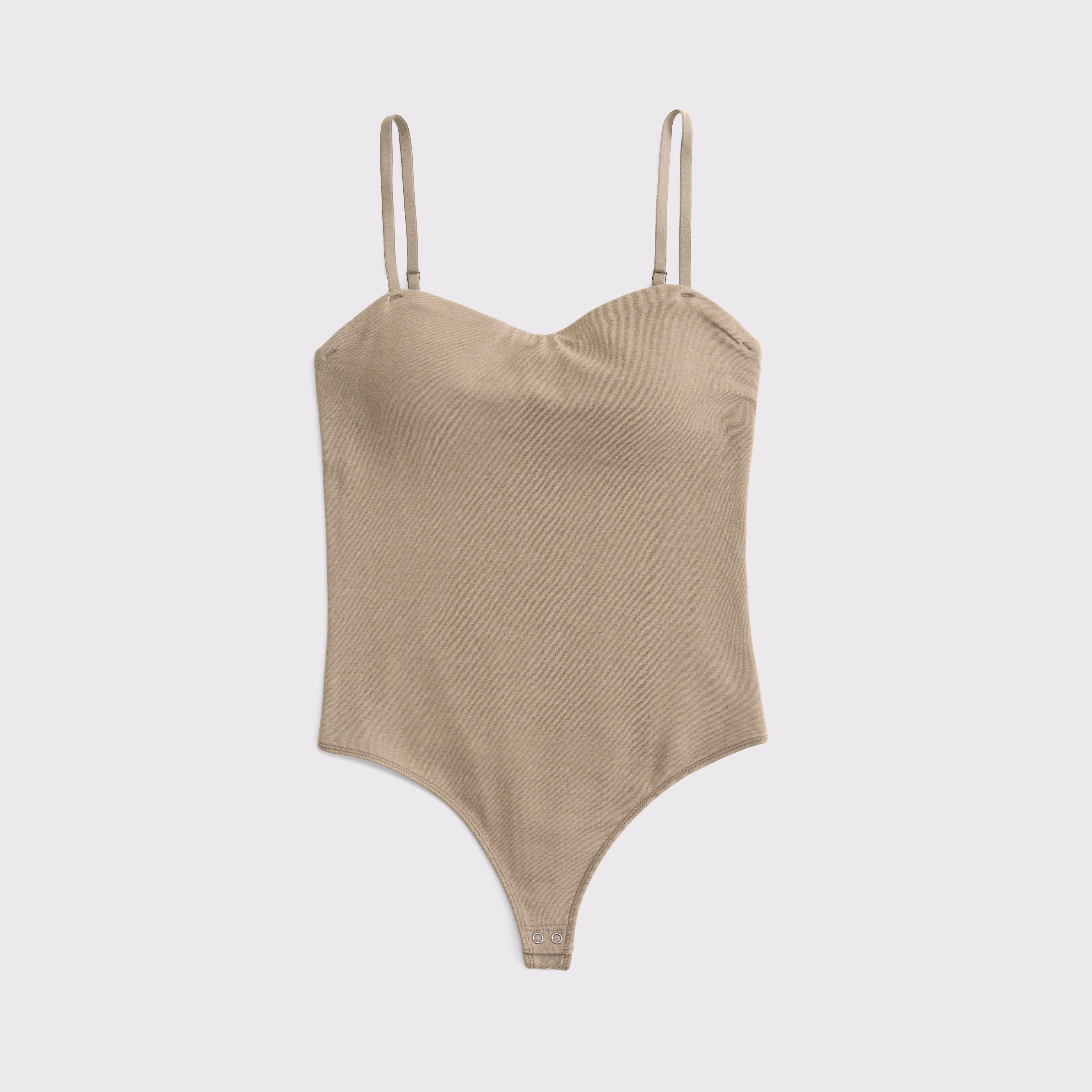 Abercrombie & Fitch Bra-free Sweetheart Bodysuit In Brown