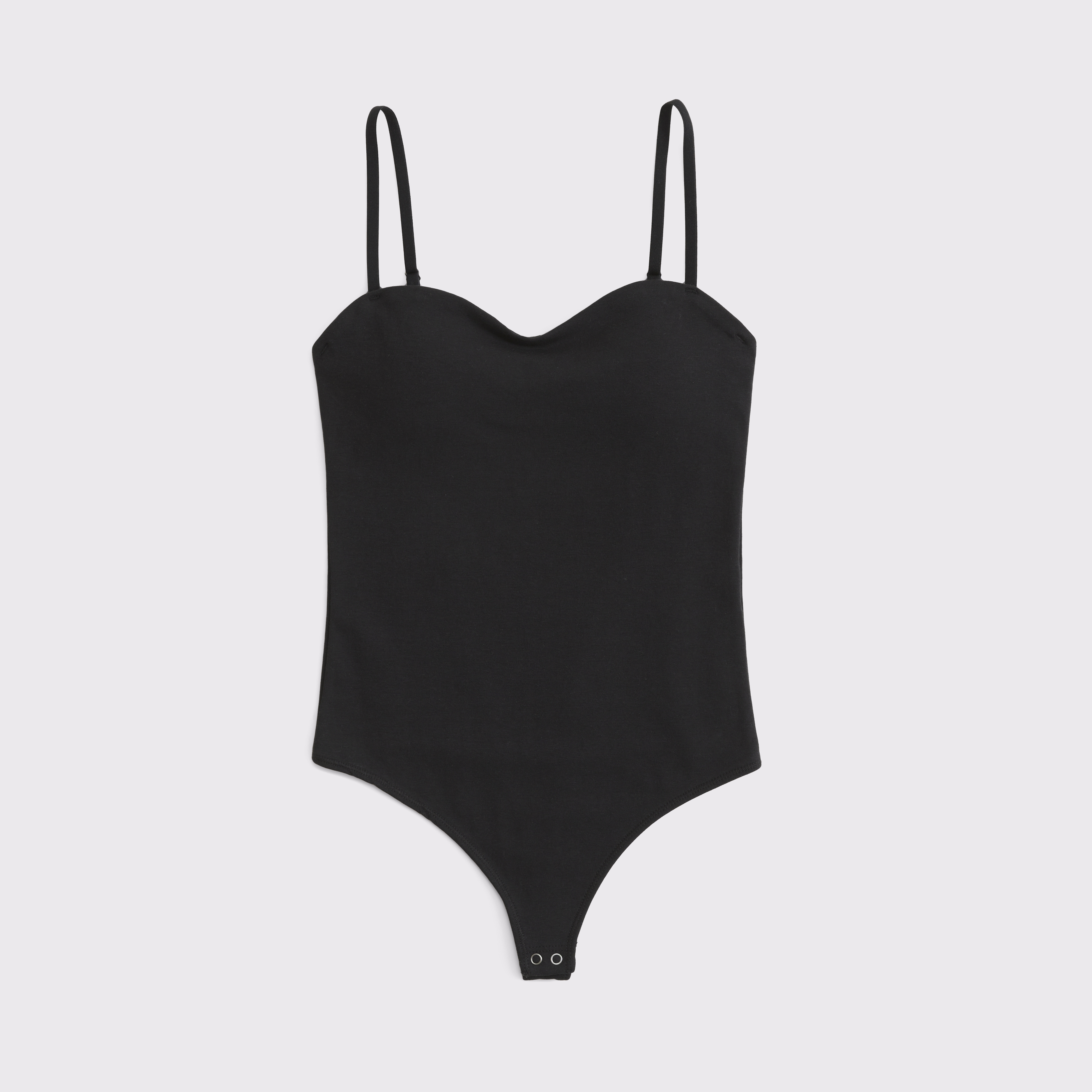Abercrombie & Fitch Bra-free Sweetheart Bodysuit In Black
