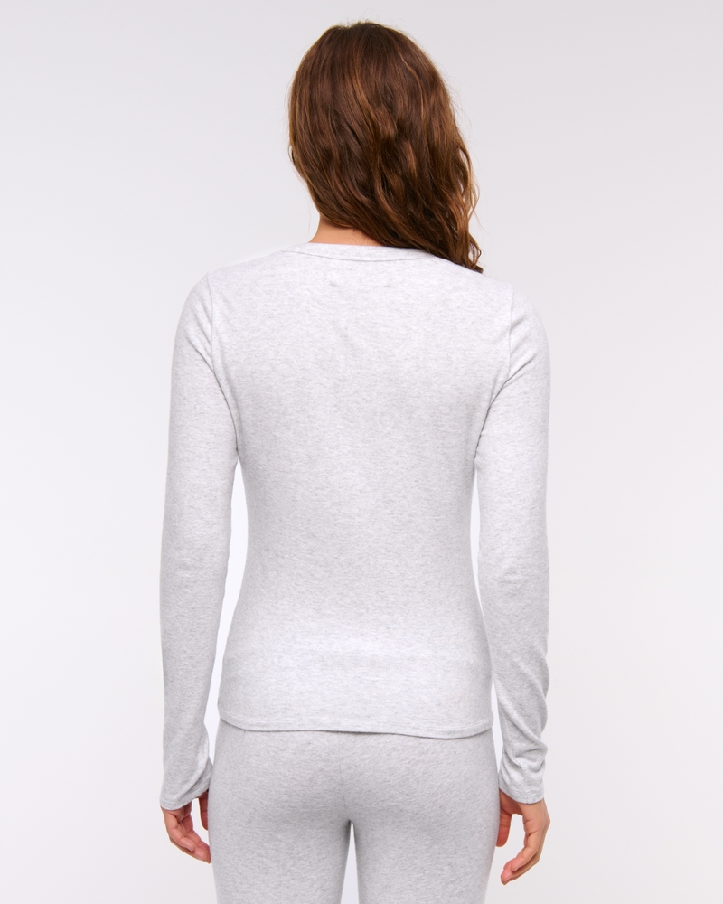 Long-Sleeve Cozy Lounge Knit Tee