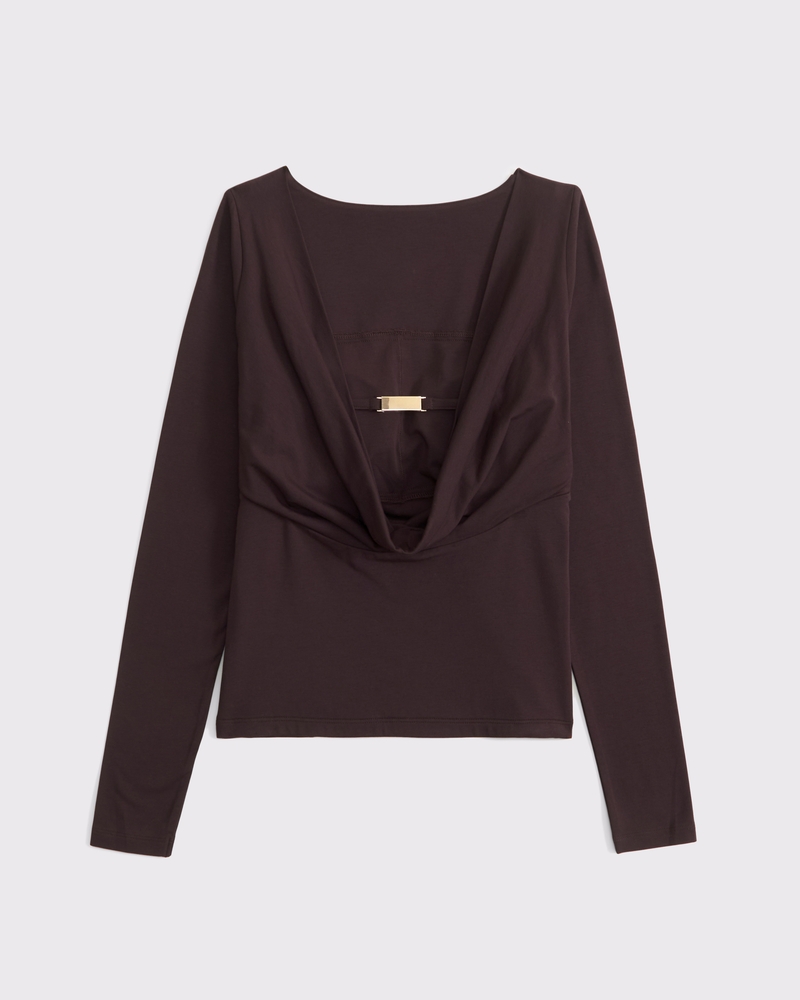 Bra-Free Cowl-Back Hardware Top