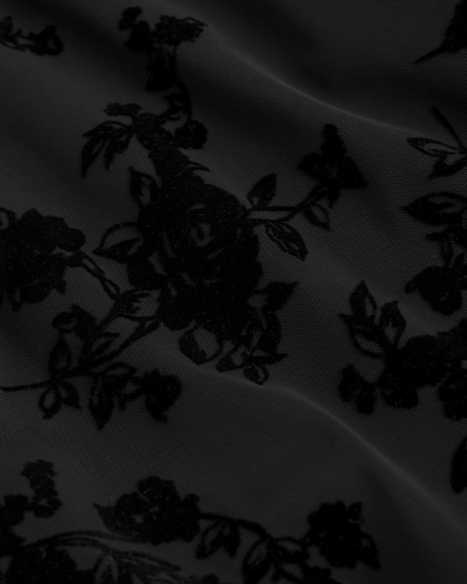 Long-Sleeve Wrap Mesh Bodysuit