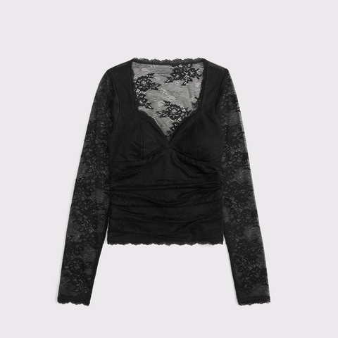 Бра Free, длинный рукав, кружево — Abercrombie & Fitch