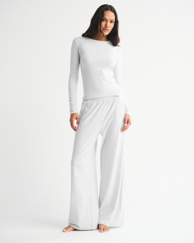 Long-Sleeve Cozy Lounge Knit Tee