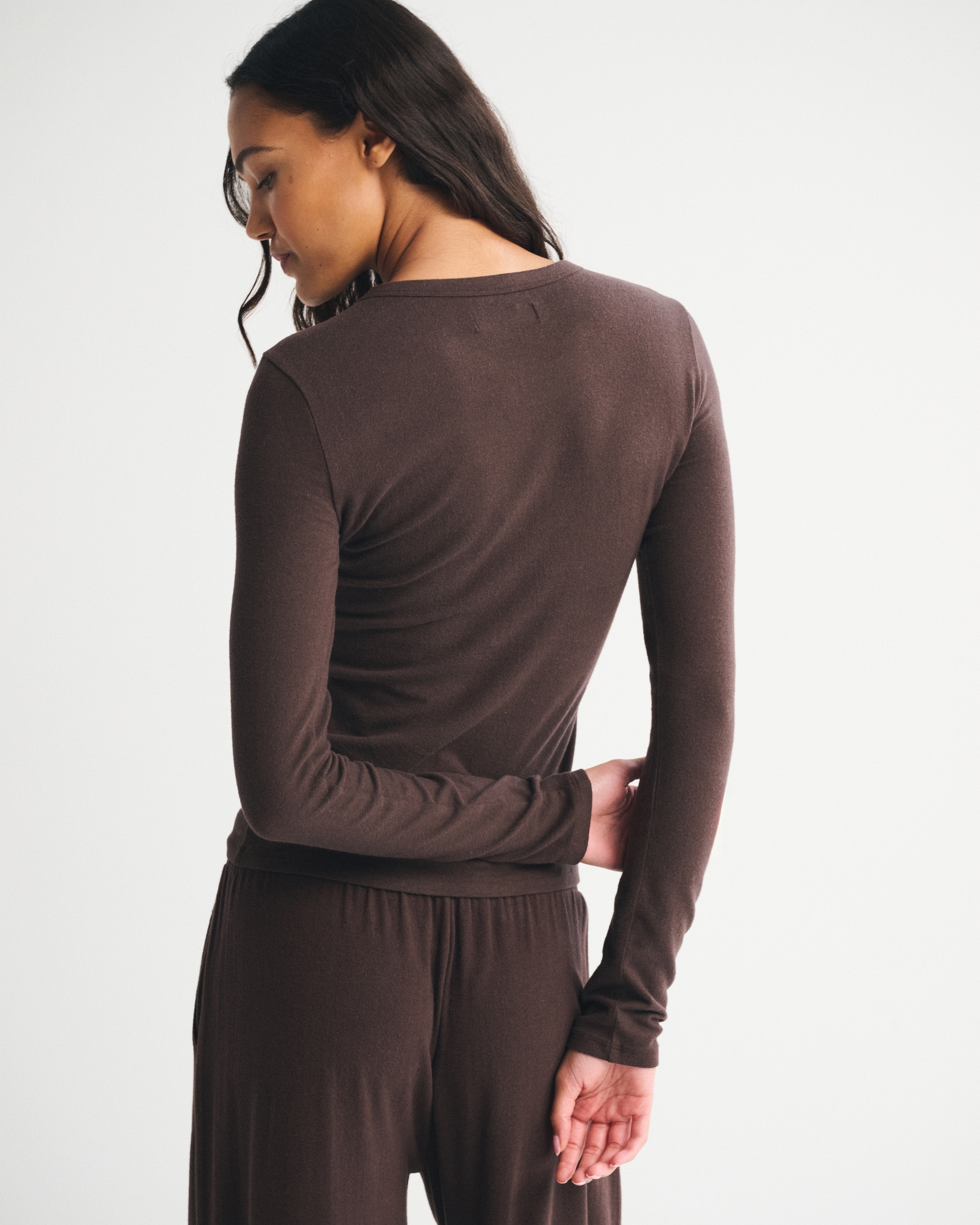 Long-Sleeve Cozy Lounge Knit Tee