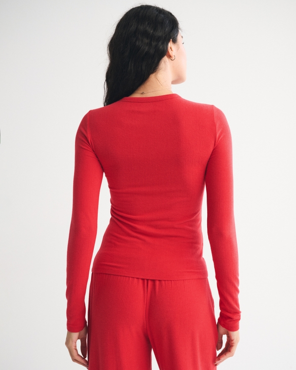 Long-Sleeve Cozy Lounge Knit Tee