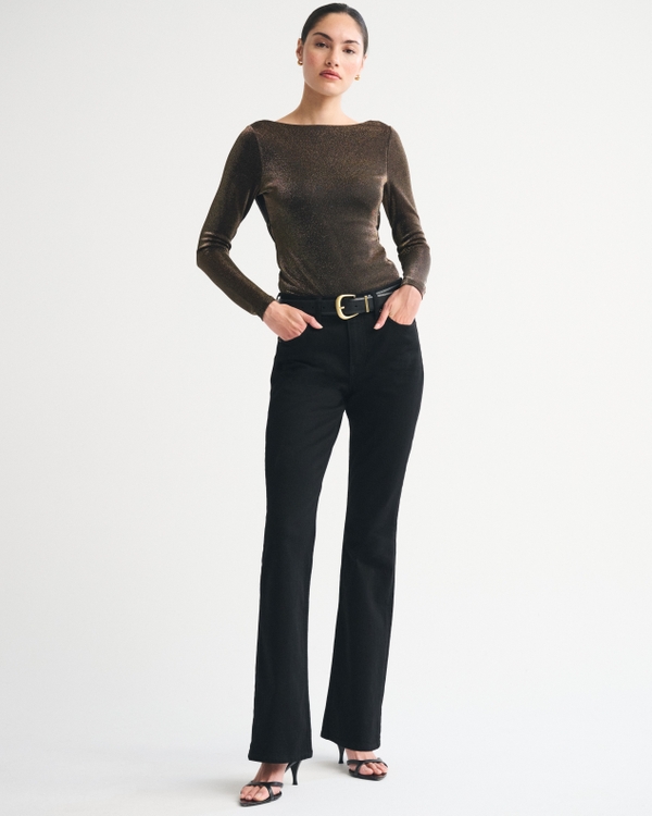 Bra-Free Lurex Cowl-Back Hardware Top