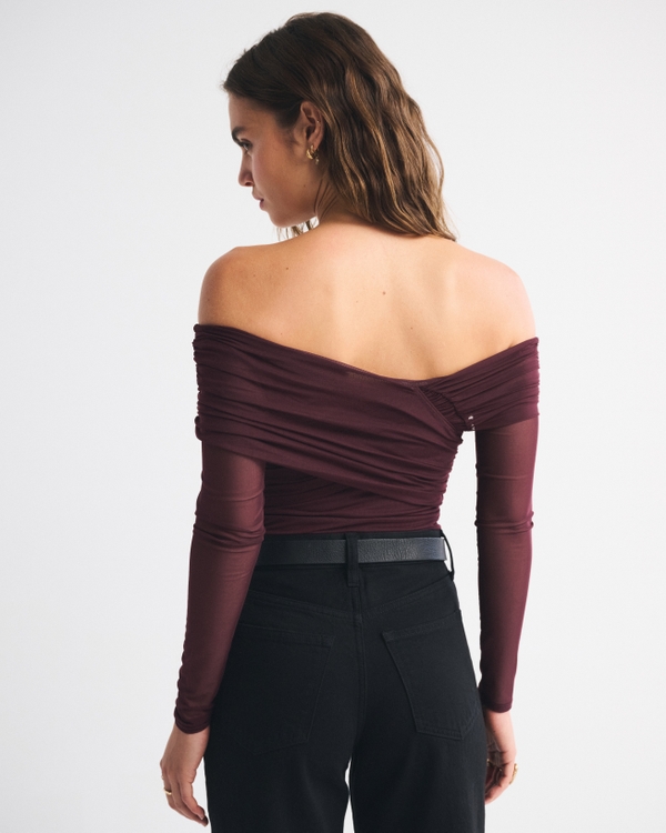 Long-Sleeve Asymmetrical Wrap Bodysuit