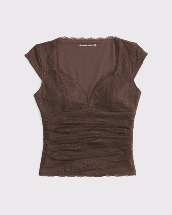 Femme Le haut en dentelle à porter sans soutien-gorge Zoe de A&F | Femme Hauts | Abercrombie.com