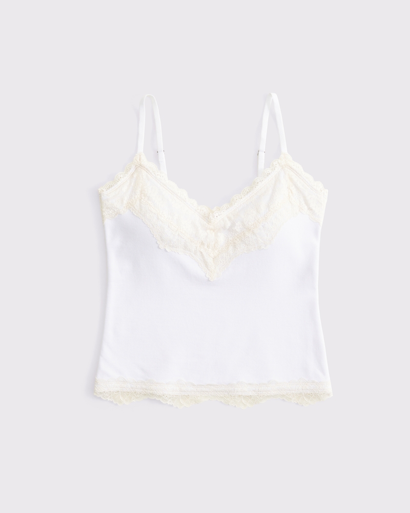 Women's Bra-Free Lace-Trim Cami | Women's New Arrivals | Abercrombie.com