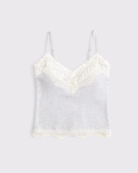 Camisole sans soutien-gorge avec bordure en dentelle