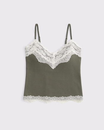 Femme Camisole sans soutien-gorge avec bordure en dentelle | Femme Nouveautés | Abercrombie.com