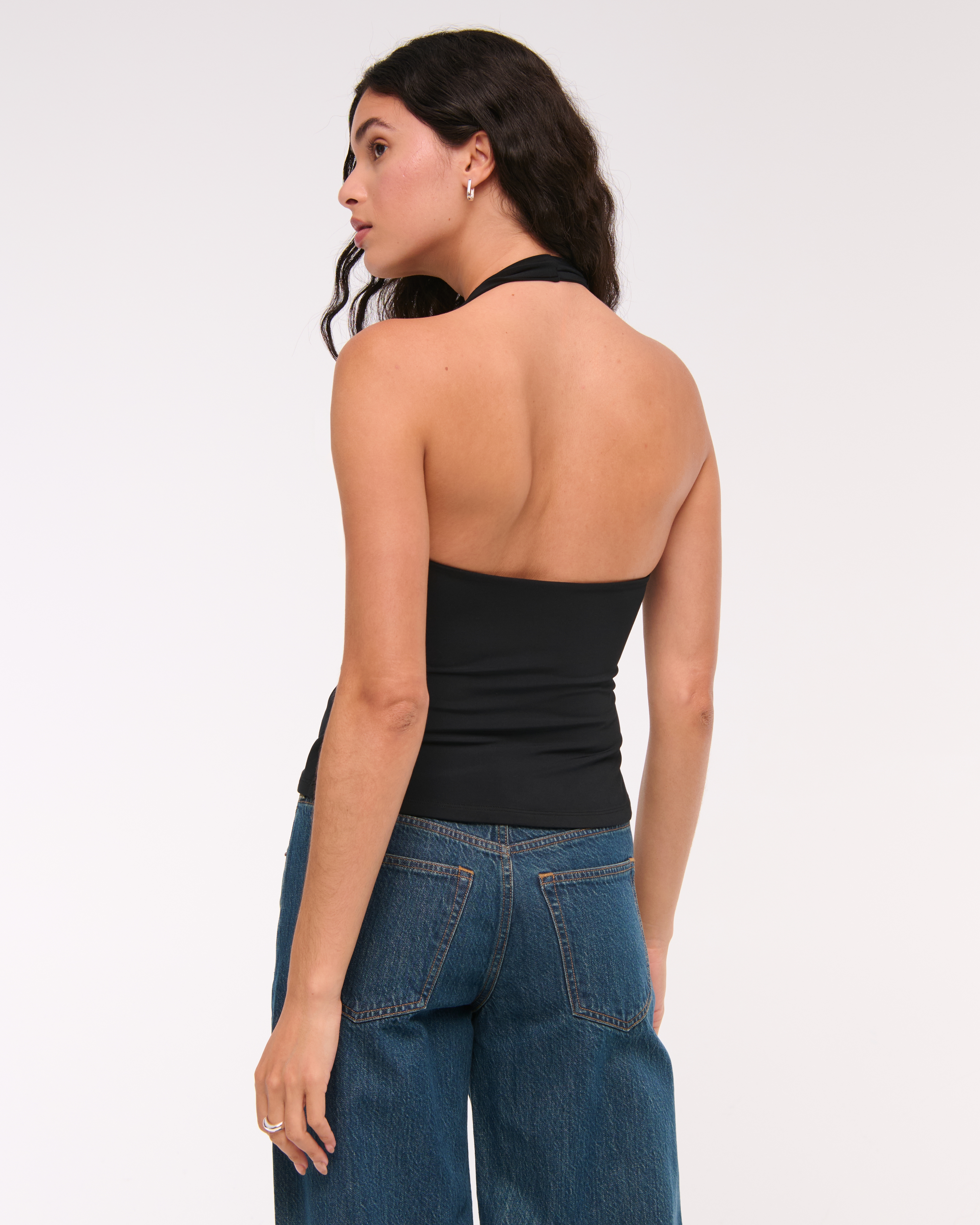 トップス LE SSELAFIM POPUP Cut-Out Neck Bra Top RoseSeek Women's Cut Out Square Neck T Shirt Cap Sleeve Slim