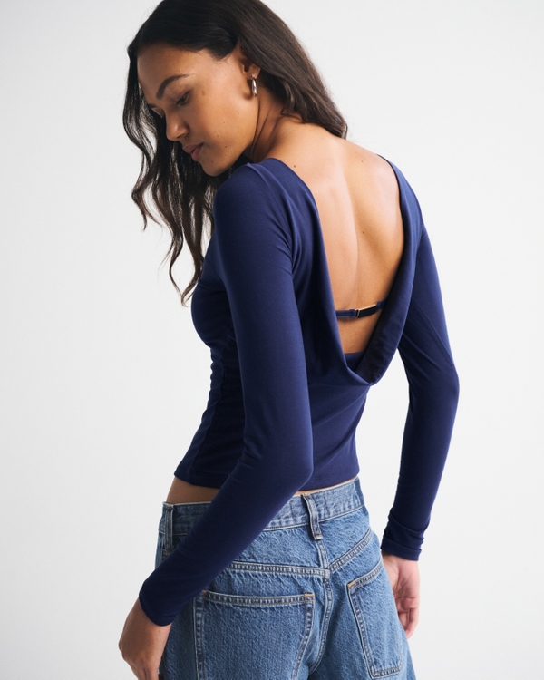 Bra-Free Cowl-Back Hardware Top