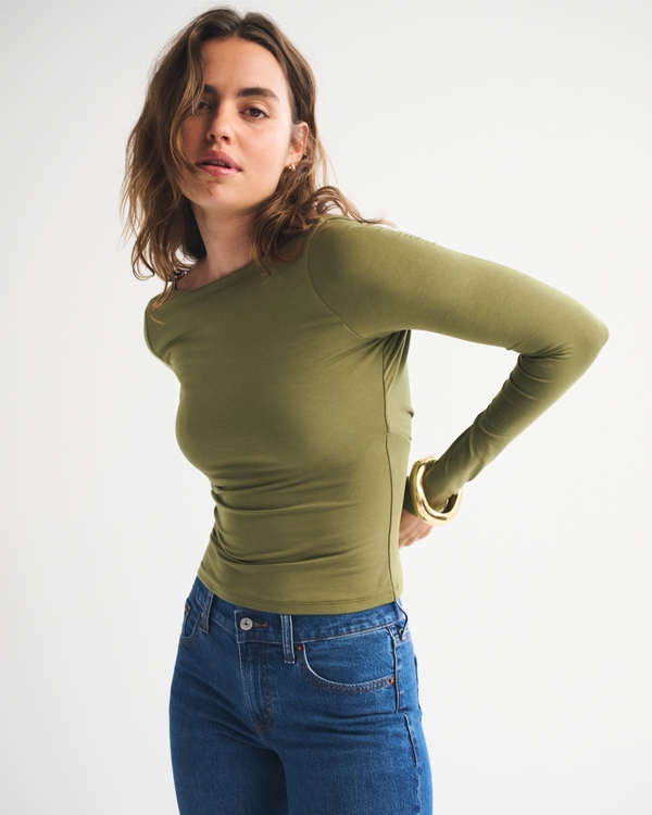 Bra-Free Cowl-Back Hardware Top