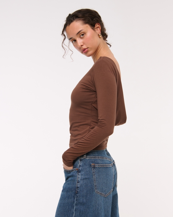 Bra-Free Cowl-Back Hardware Top