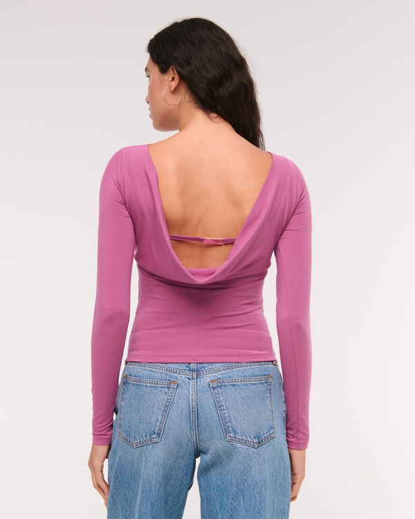 Bra-Free Cowl-Back Hardware Top