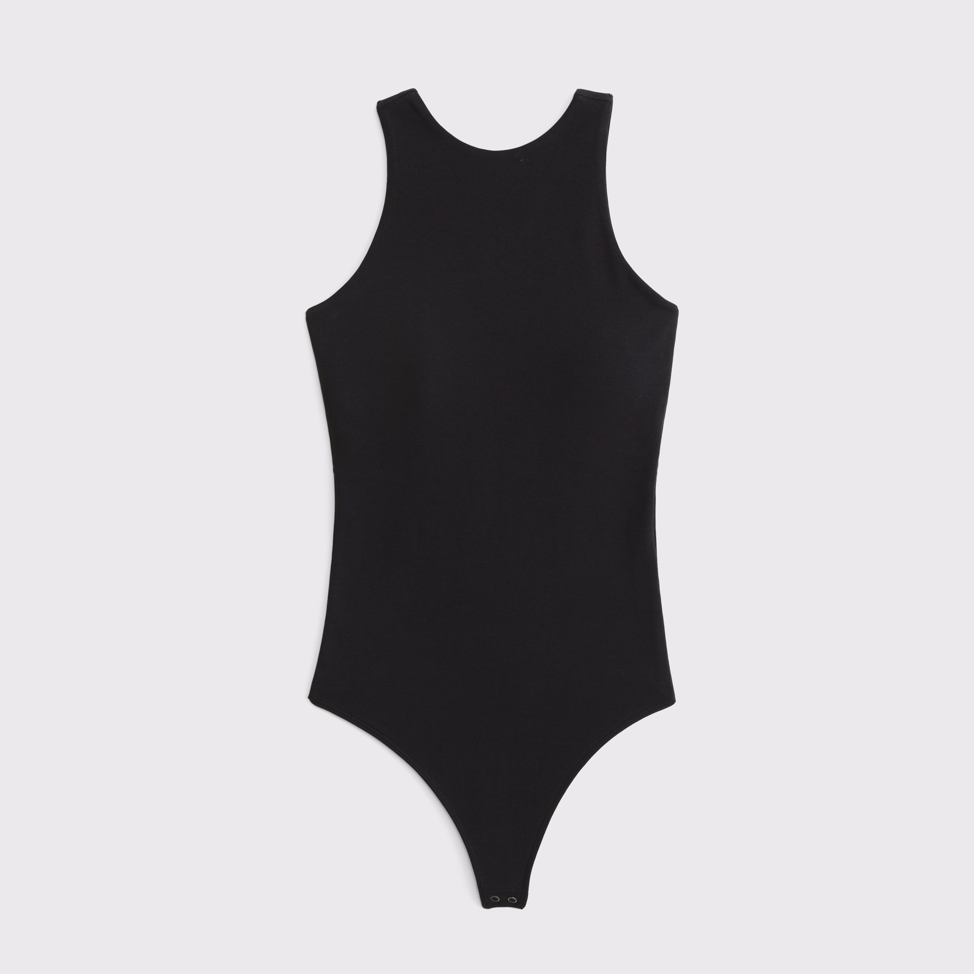 Abercrombie & Fitch Bra-free Open-back Bodysuit In Black