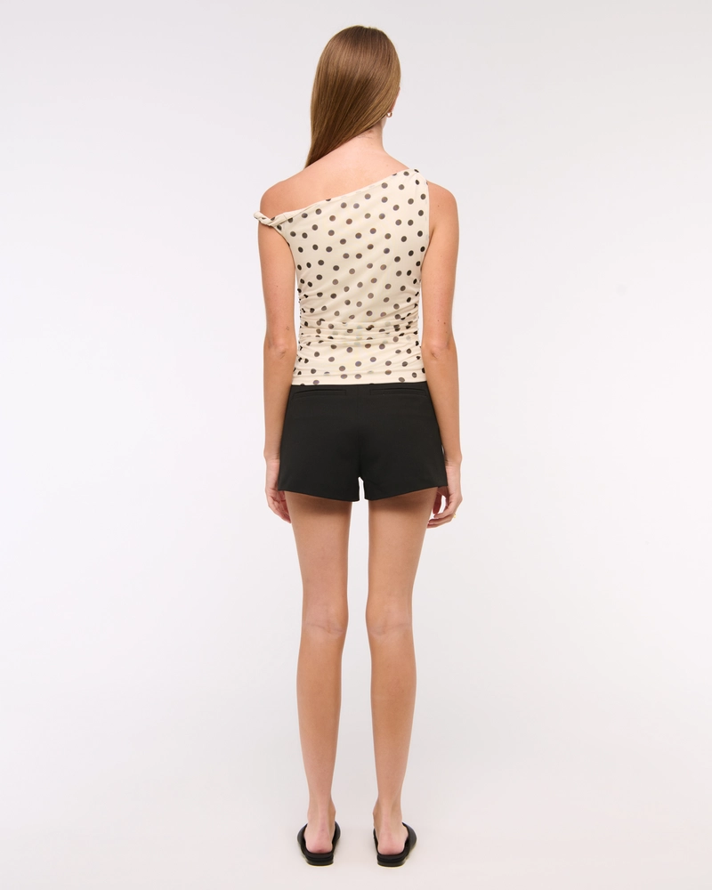Asymmetrical Mesh Twist Top