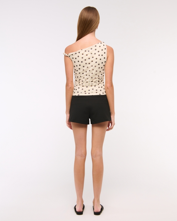 Asymmetrical Mesh Twist Top