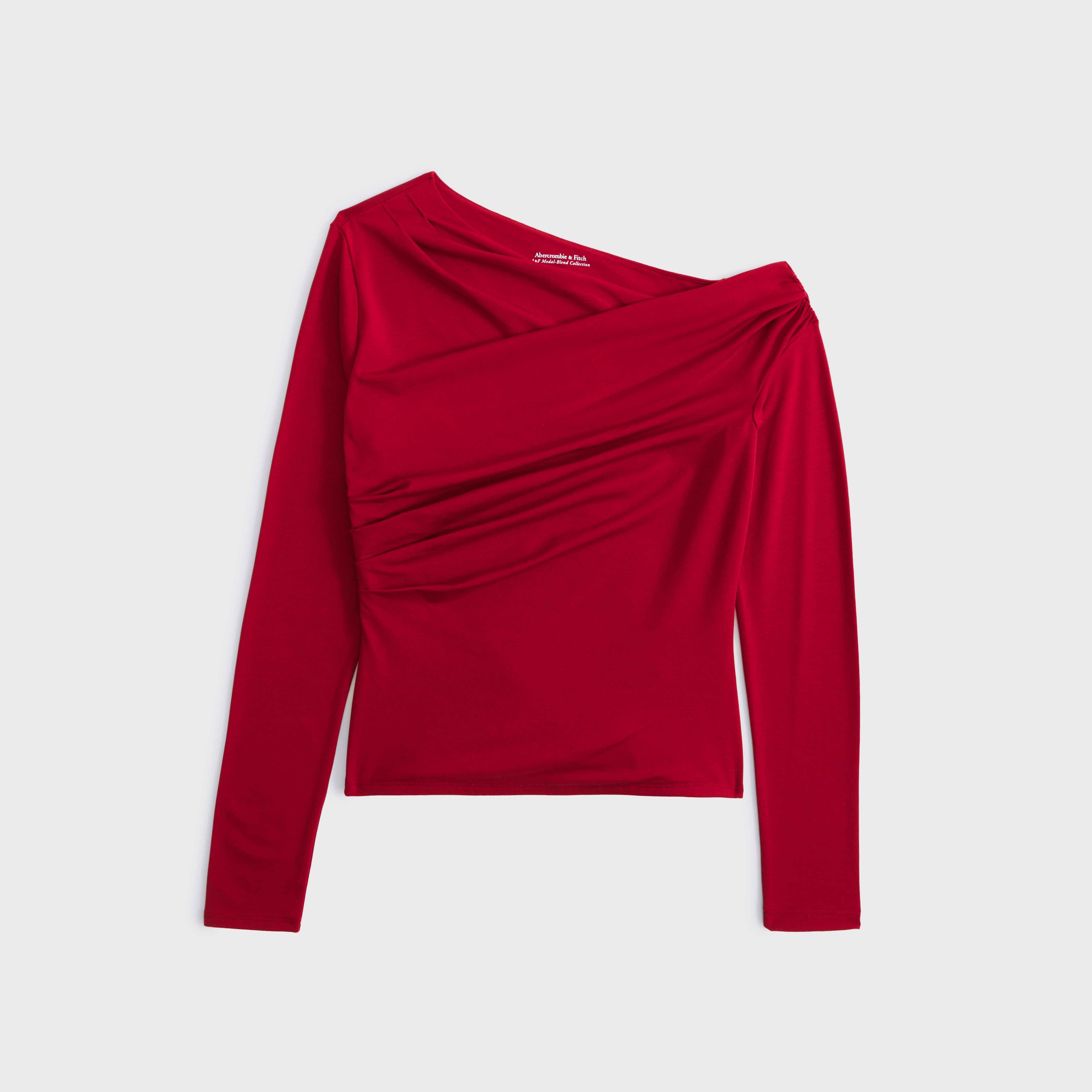 Women's Long-Sleeve Asymmetrical Draped Top | Women's