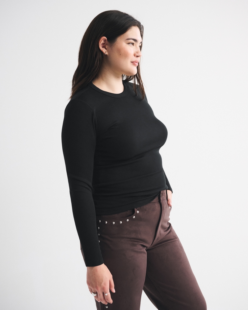 Long-Sleeve Powdered Rib Tee