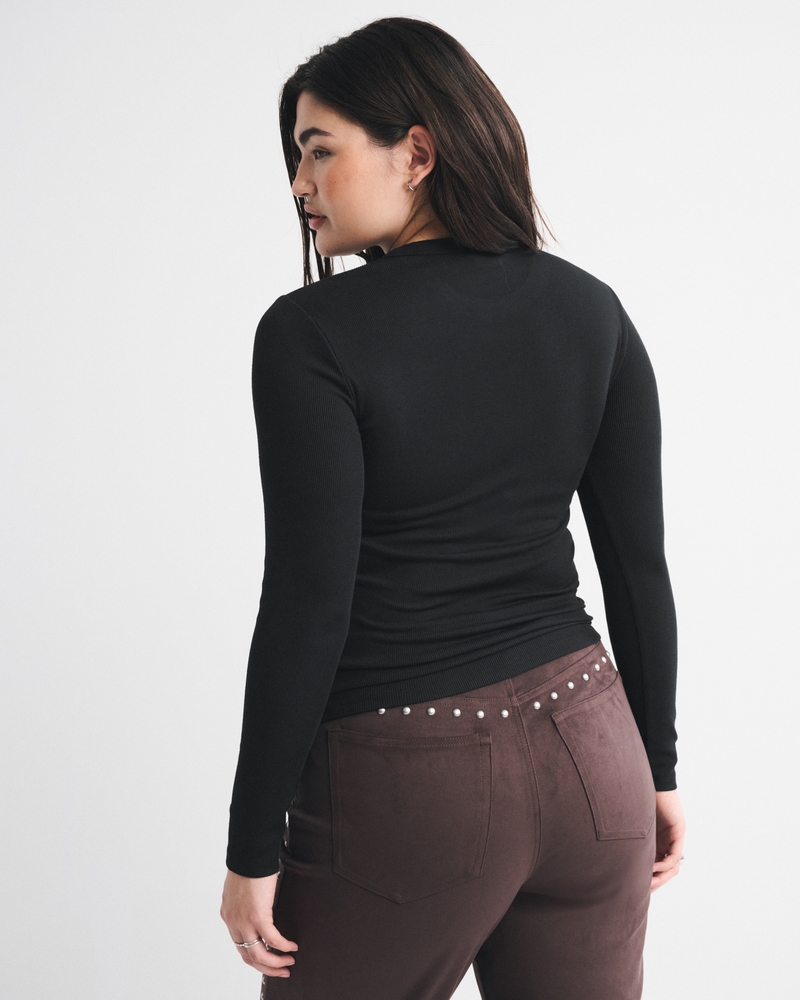 Long-Sleeve Powdered Rib Tee