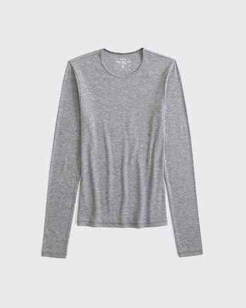 Long-Sleeve Featherweight Rib Baby Tee from Abercrombie & Fitch - $19.99