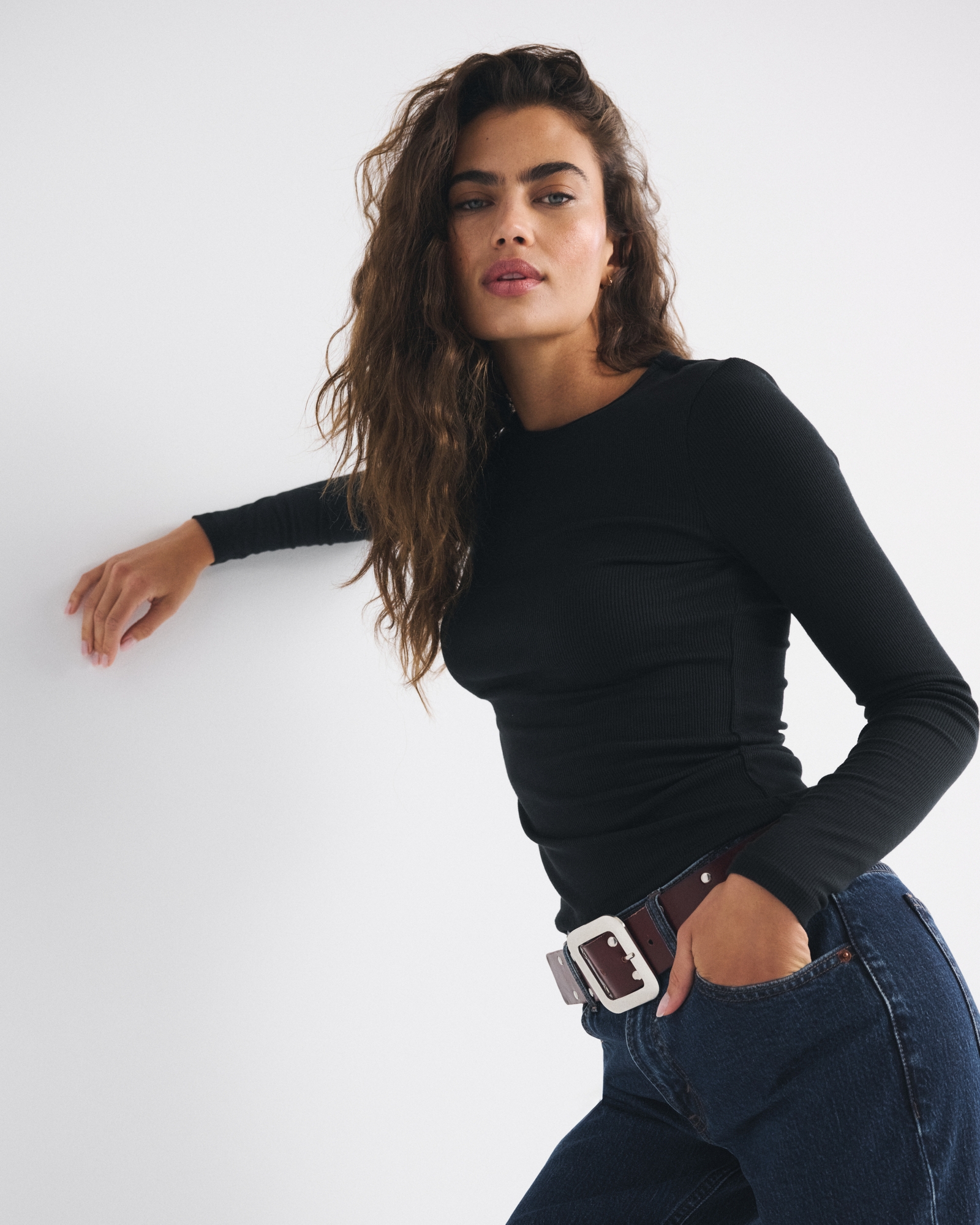 Long-Sleeve Featherweight Rib Baby Tee