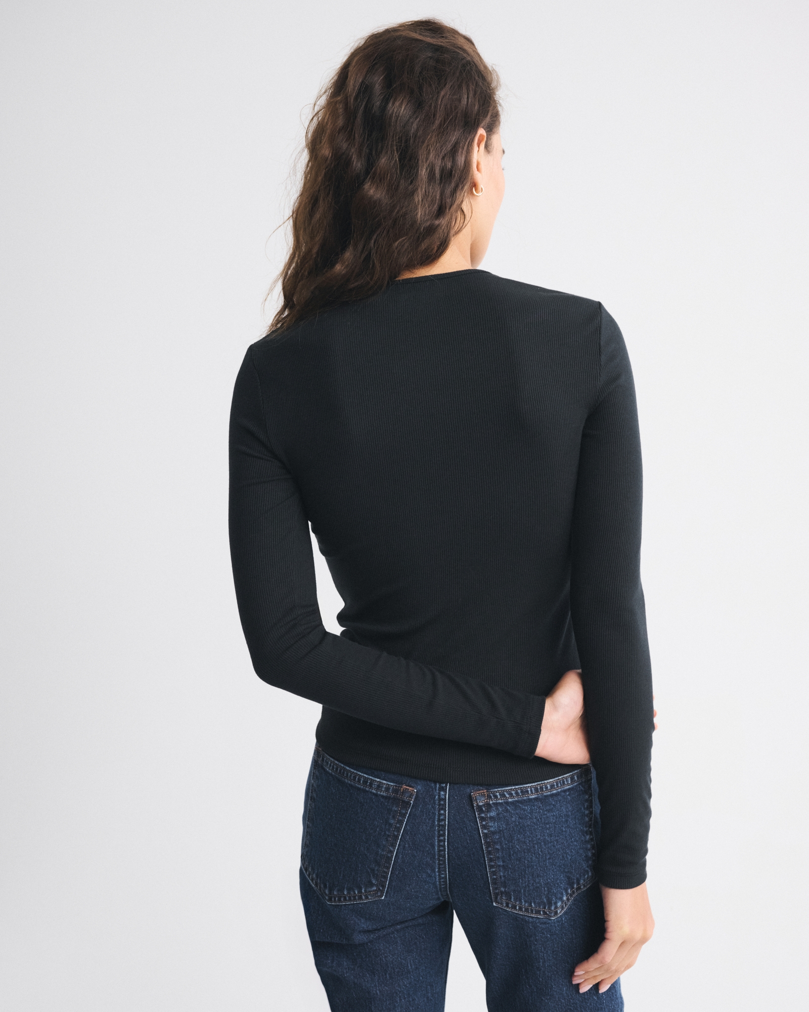 Long-Sleeve Featherweight Rib Baby Tee