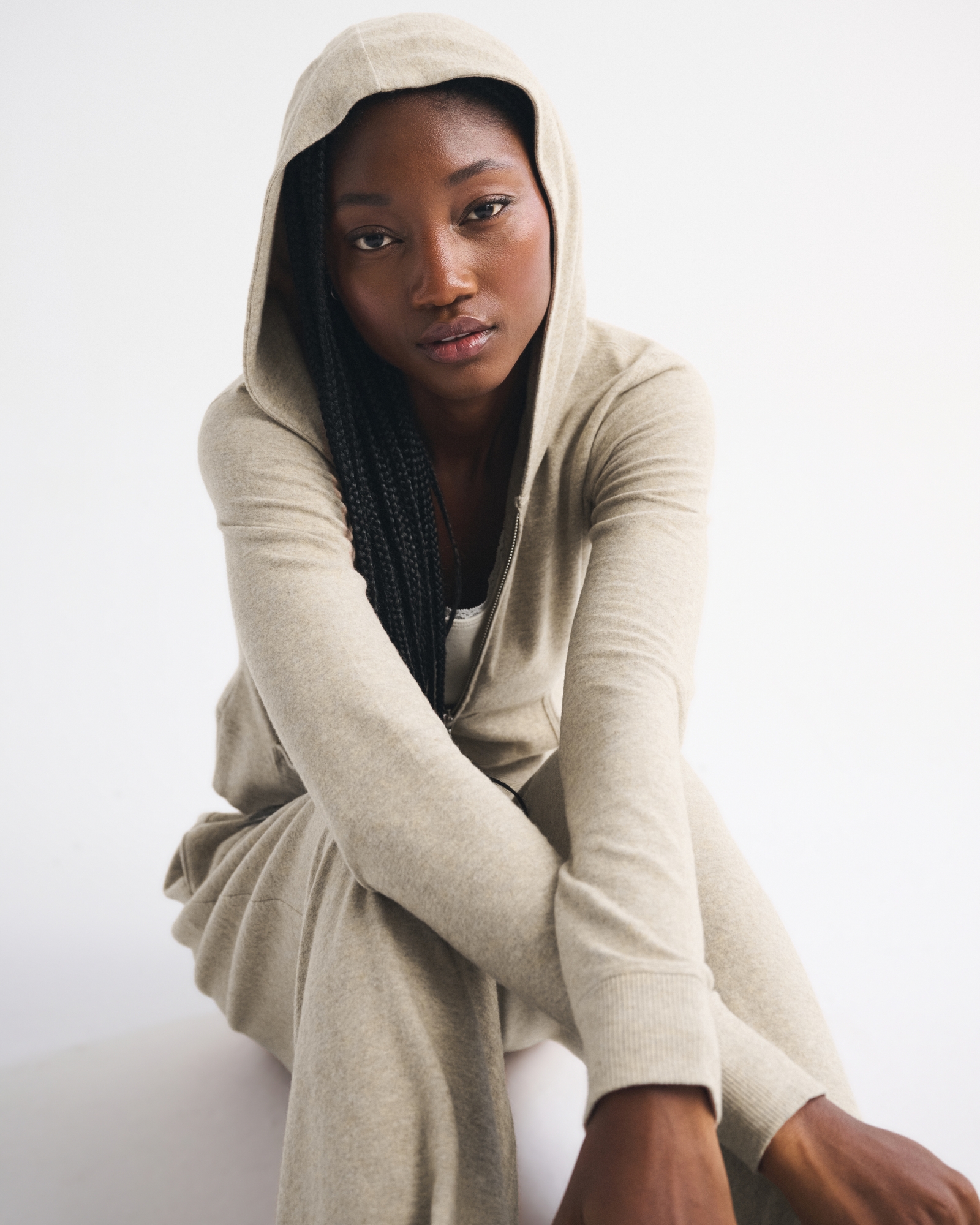 Abercrombie & Fitch Long-Sleeve Cozy Lounge Knit Tuckable Slash