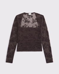 The A&F Ava Long-Sleeve Mesh Top