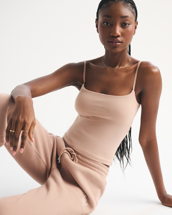 Bra-Free 90s Cami, Light Brown view 2