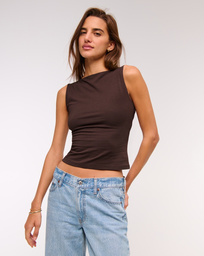 Halter Cowl Neck Scarf Top