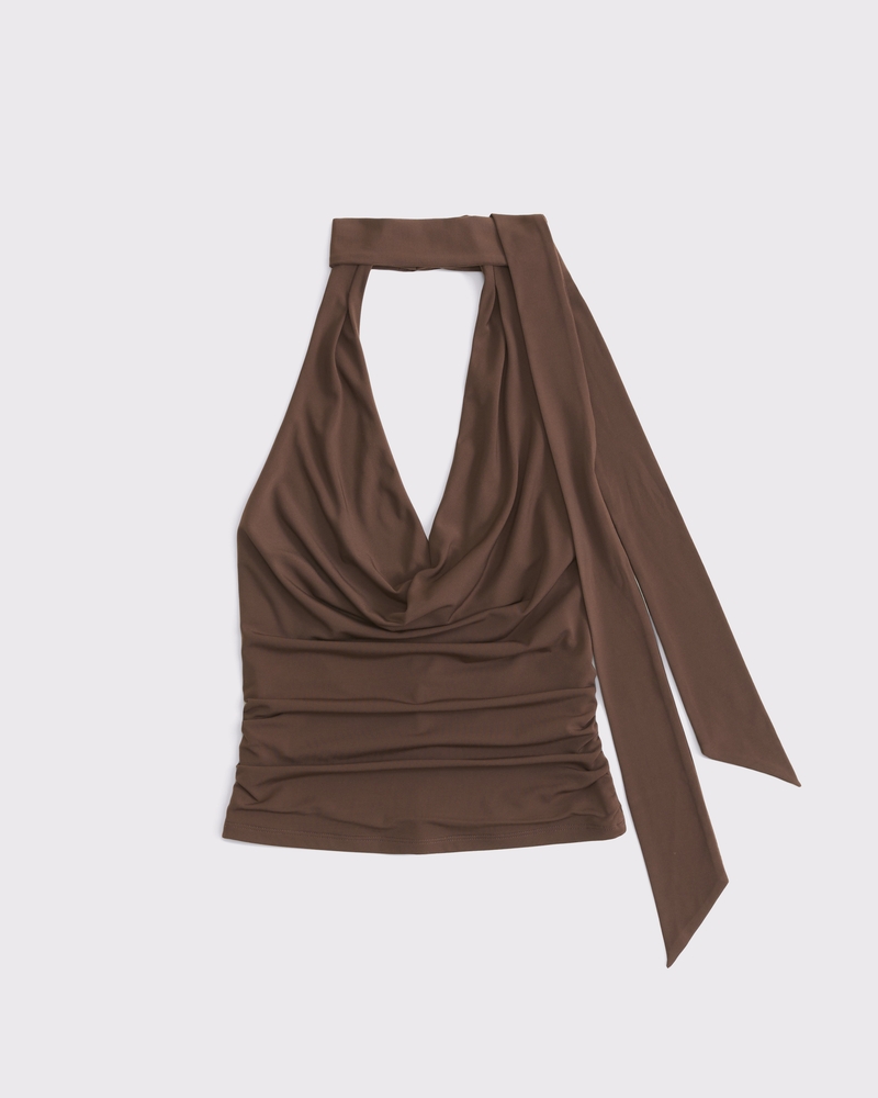 Halter Cowl Neck Scarf Top