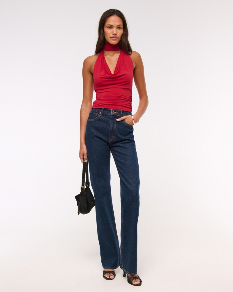 Halter Cowl Neck Scarf Top