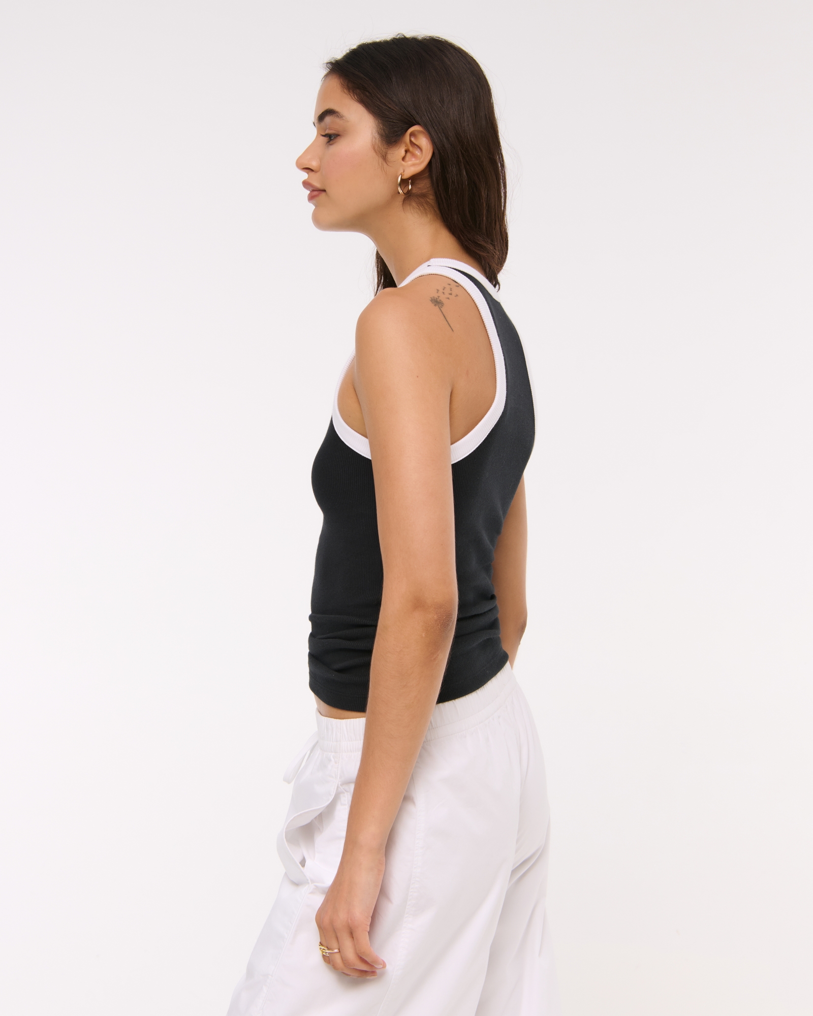 Essential Tuckable High-Neck Rib Tank