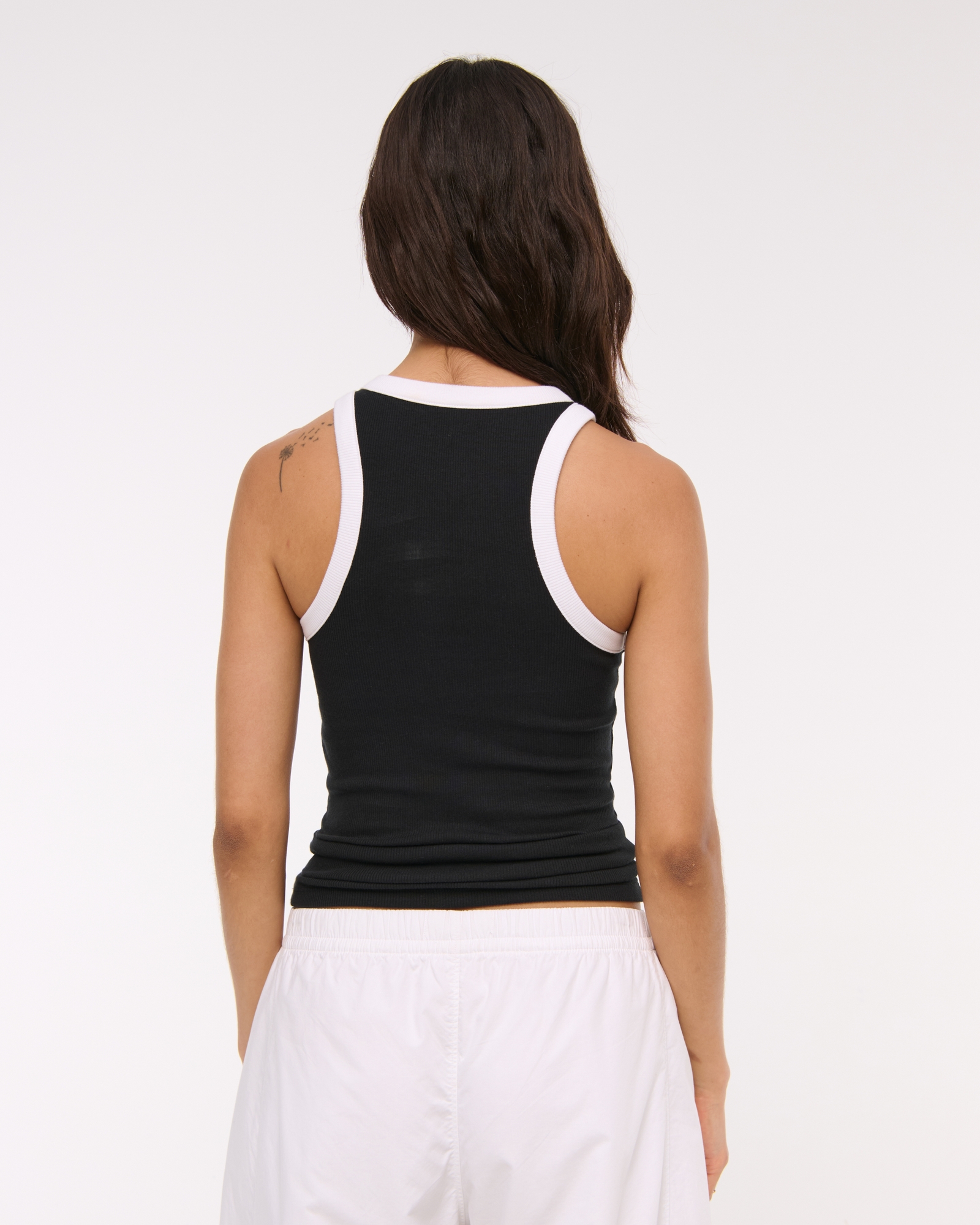 Essential Tuckable High-Neck Rib Tank