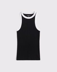 Essential Tuckable High-Neck Rib Tank