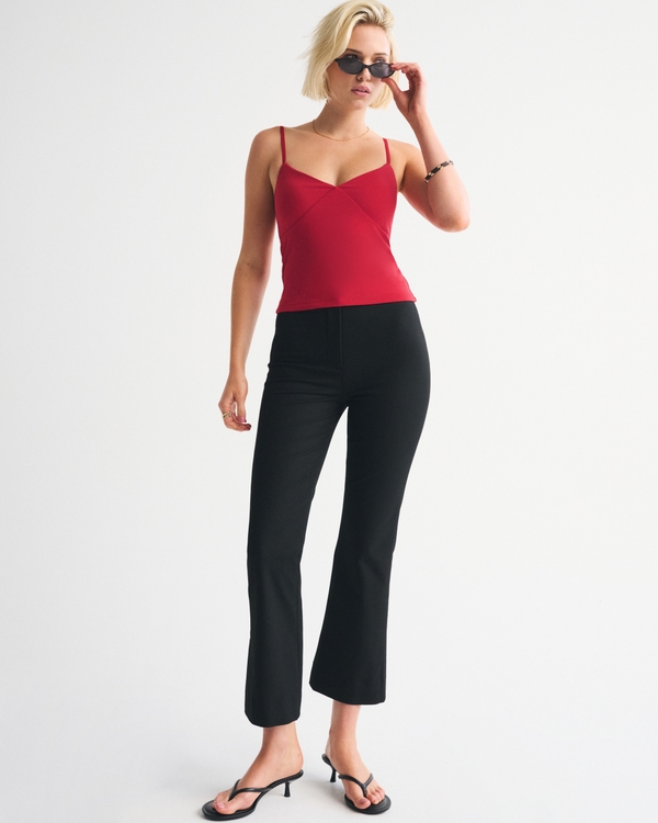 Bra-Free Snatched Seamless V-Neck Cami, Red view 2