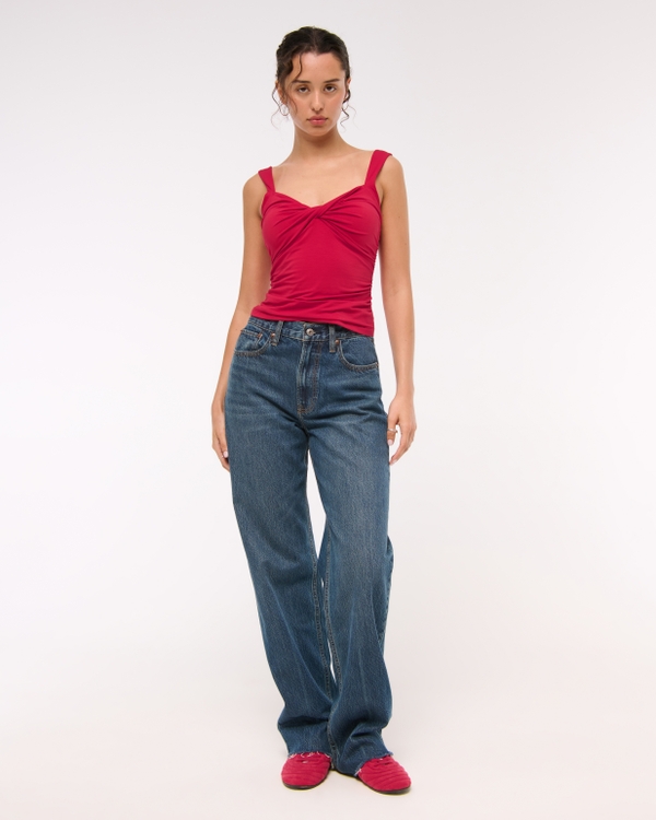 Bra-Free Twist Cami, Red view 2
